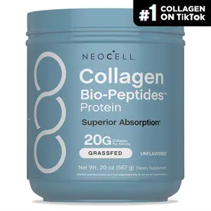 NeoCell Grassfed Collagen Powder | Bio-Peptides Protein Supplement Featuring 18 Essential Amino Acids | 20oz