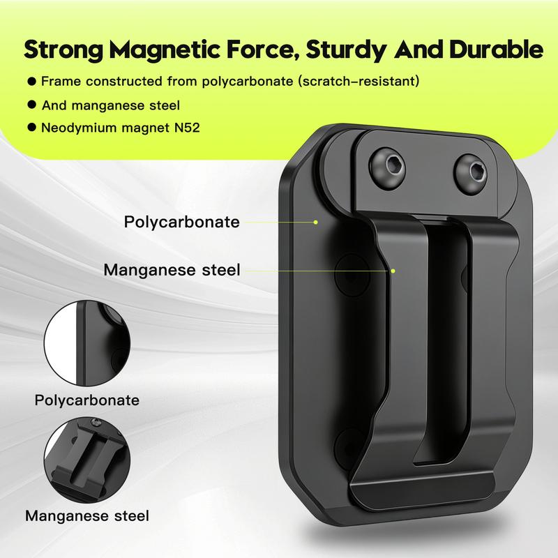 SEESE Magnetic Tool Holder-Clip-On Belt Magnet for Screws,Nails,Hammers,Sockets,Pliers,Screwdrivers,Trowels,Drill Bits,Wrenches &More Heavy Duty