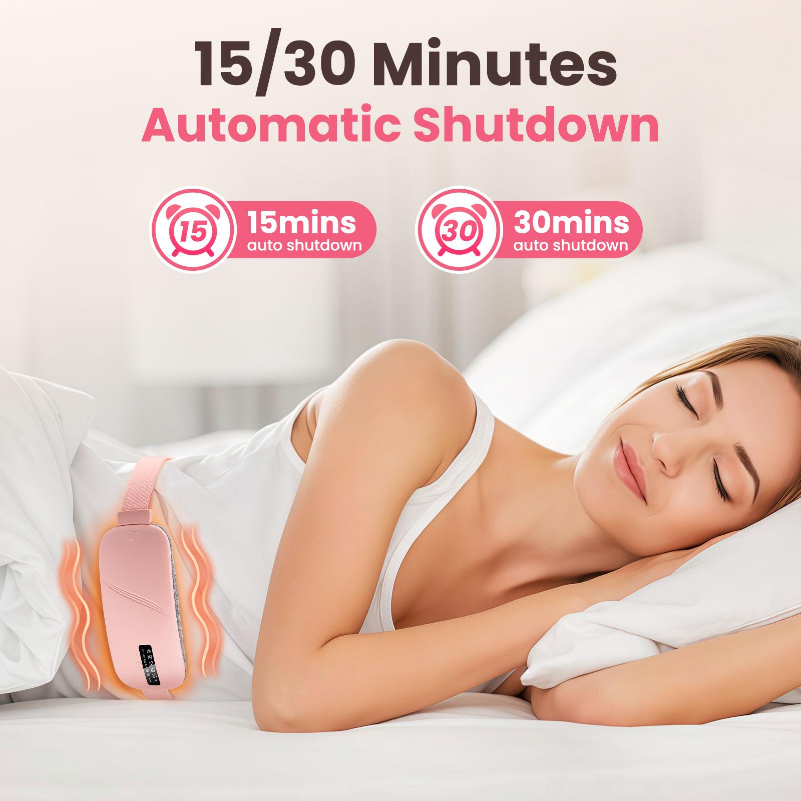 Menstrual Heating Pad Smart Uterus Warmer Belt Cordless Electric Waist Belt with 5 Heat Levels 4 Massage Modes for Menstrual Relief & Abdominal Massage lumbar massager vibration portable pada warm palace Pad and Vibrating Massager cramps