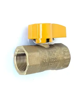 Straight Gas Ball Valve, Brass Construction, Quarter-Turn Shutoff Valve for Gas Connectors, UL Listed (3 sizes)
