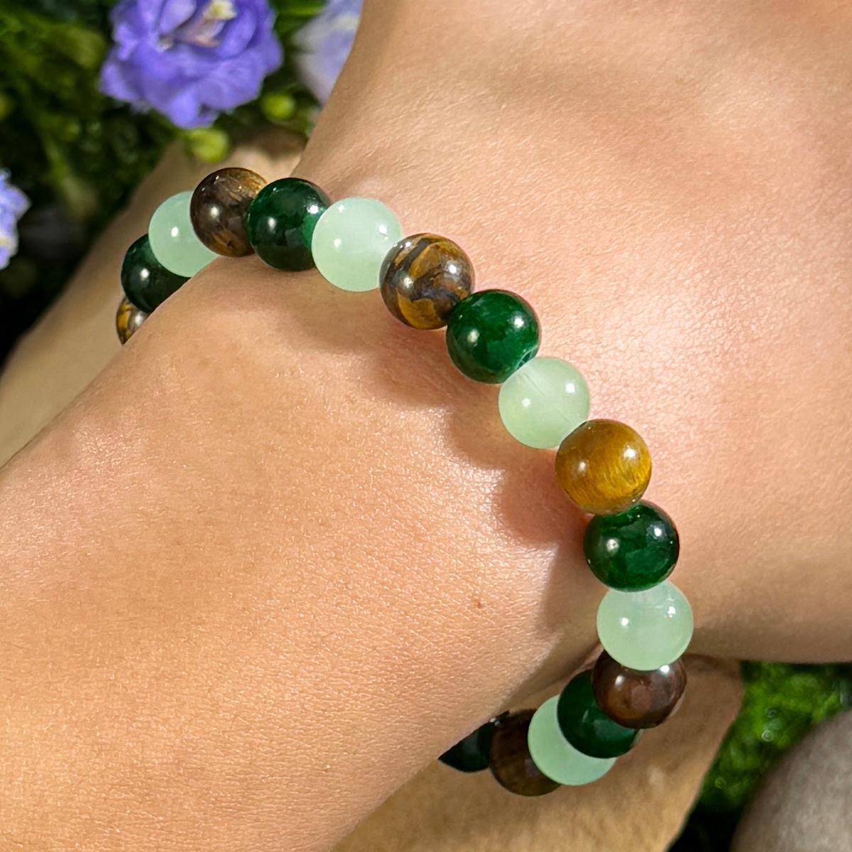 Money Bracelet With Green Aventurine Stone Tiger Eye Stone - Lucky Bracelet - Attracting Wealth, Abundance, And Prosperity SpringStatements