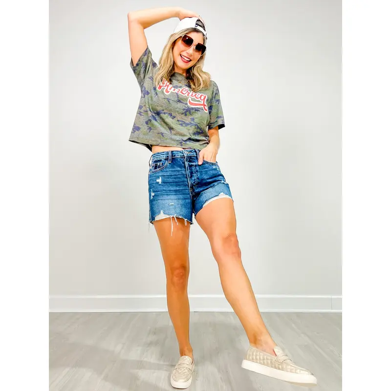 Judy Blue SUMMER EDGE High Waist Cut-Off Denim Shorts