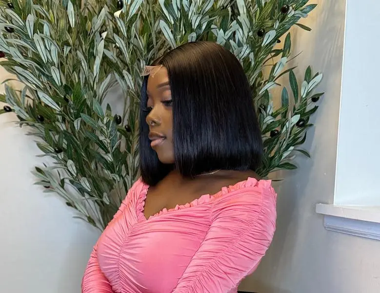 Kim Bob 2x6 HD Lace Closure Custom Made Wig with Adjustable Elastic Band Raw Vietnamese Hair Ready to Wear Fully Customized Hairline Pre Plug Knot Bleach and Tinted