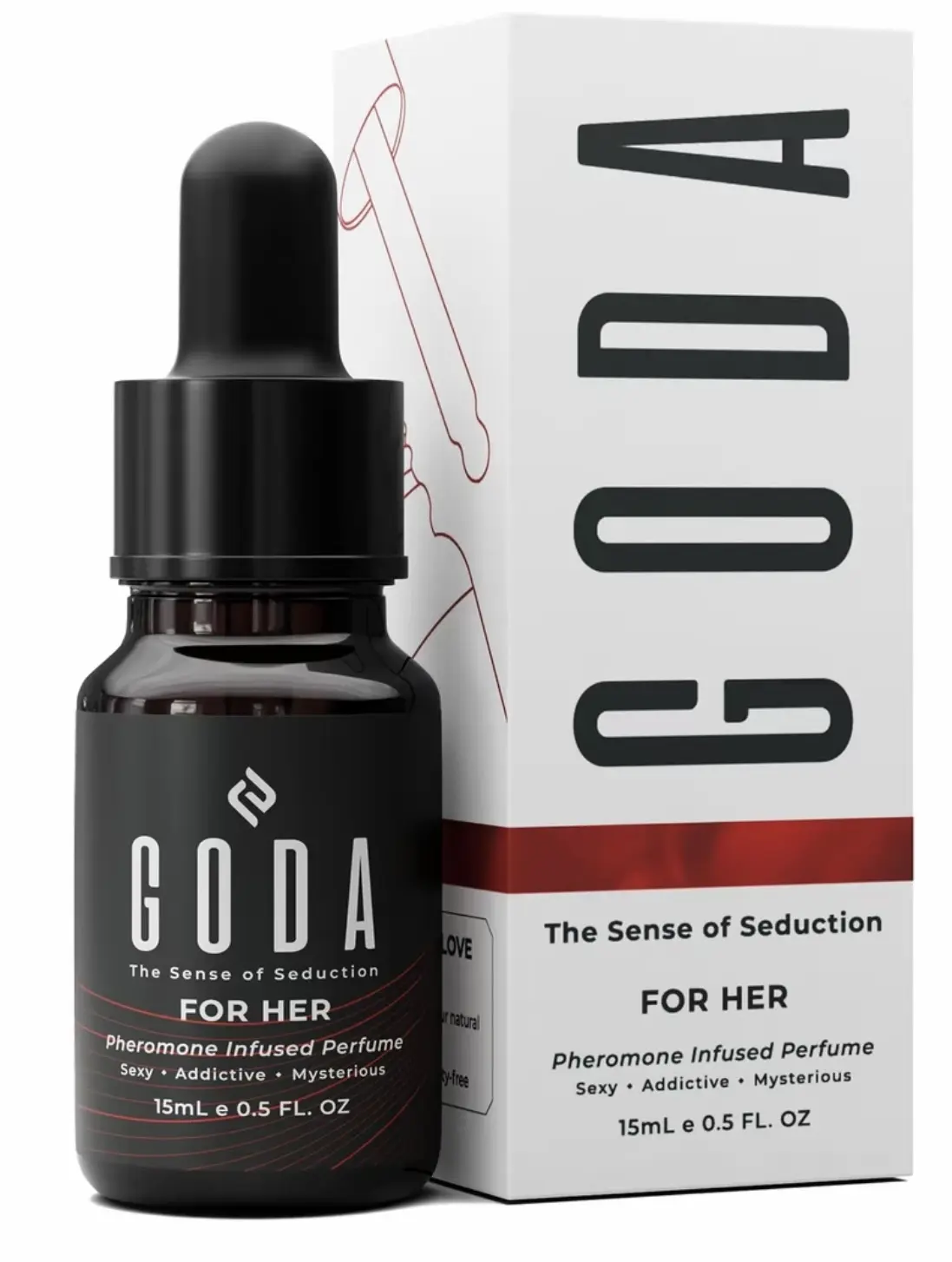 GODA For Her Pheromone Infused Perfume Oil 15mL, Seductive Long Lasting Women Fragrance Oil