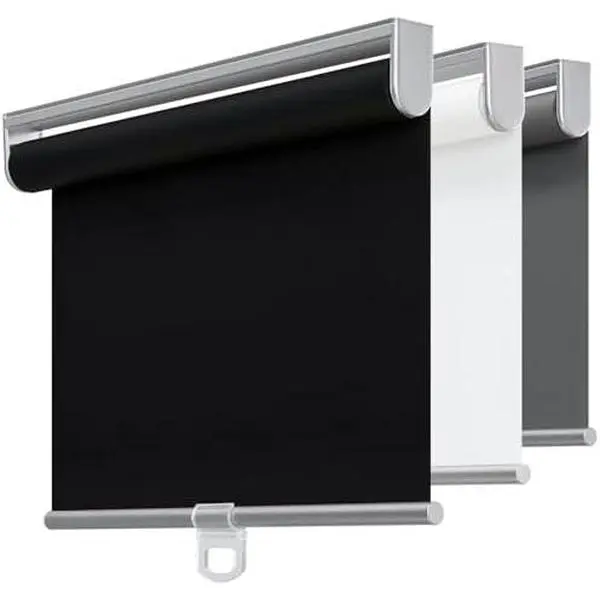 100% Blackout Cordless Roller Shades - Light Blocking Adjustable Blinds for Windows, UV Protection Pull Down Thermal Blinds for Home Bedroom (14" W x 72" H, Black), Blackout Curtain Blinds, Light Blocking Blinds
