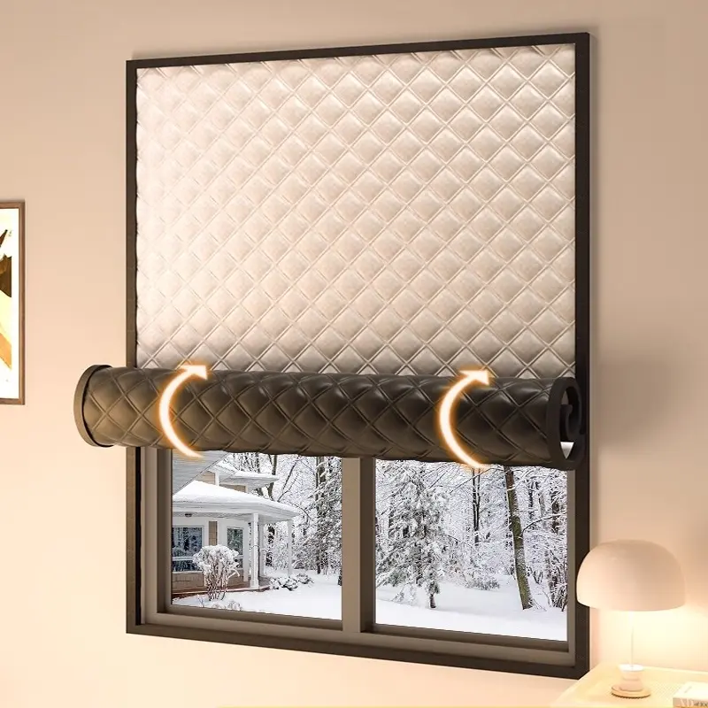 Thickened Blackout Thermal Insulated Curtain, Windproof Window Covering for Bedroom Living Room Study, Warm Winter Home Decor, Blackout Bedroom Curtains