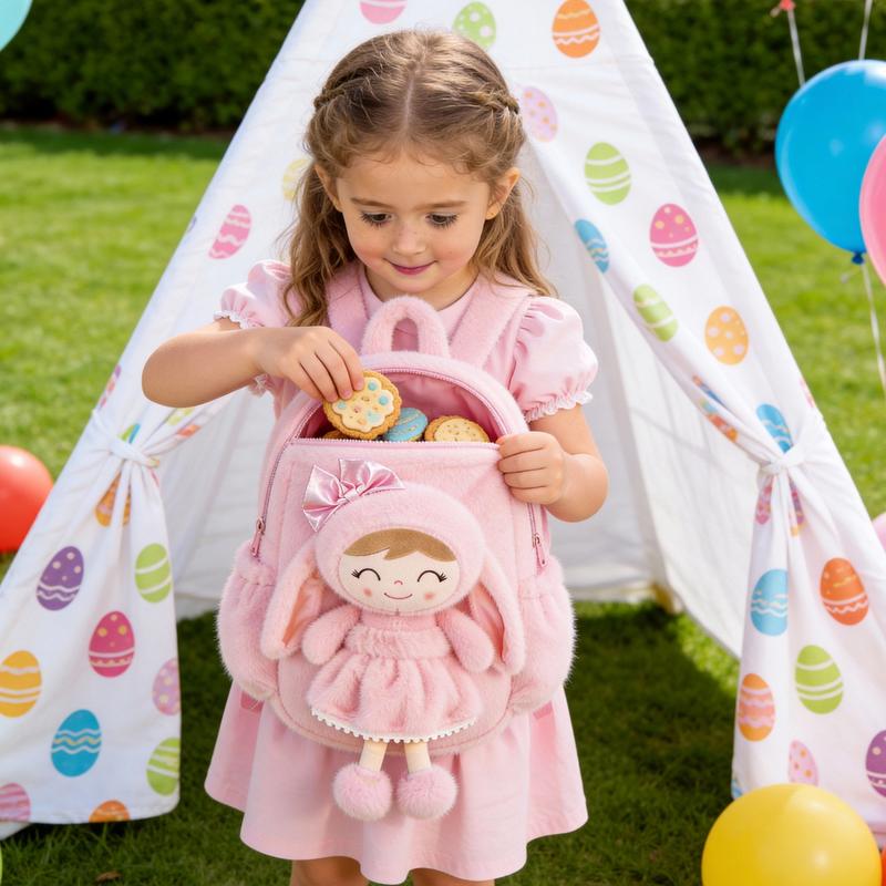 Gloveleya Easter Bunny Backpack for Toddlers - 11" Plush Doll Backpack with Detachable Rabbit Toy, Soft Stuffed Animal Bag for Girls 2-6 Years Old, Ideal Easter Basket Stuffer & Birthday Gift Gloveleya Easter Bunny Backpack for Toddlers - 11" Plush Doll Backpack with Detachable Rabbit Toy, Soft Stuffed Animal Bag for Girls 2-6 Years Old, Ideal Easter Basket Stuffer & Birthday Gift
