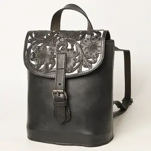 OHLAY Backpack Hand Tooled Genuine Leather Women's Bag Western Handbag Purse | Womens Handbags Belt for Women Summer