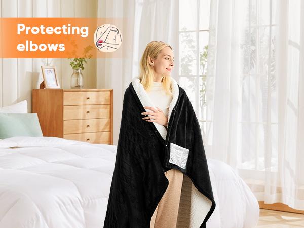 Greenoak Heated Blanket Electric Throw 50"X60", Heating Blanket with 10 Heat Levels 8 Hours Auto-Off,Fleece Soft Christmas Blanket,Gifts for Grandma Seniors Mom