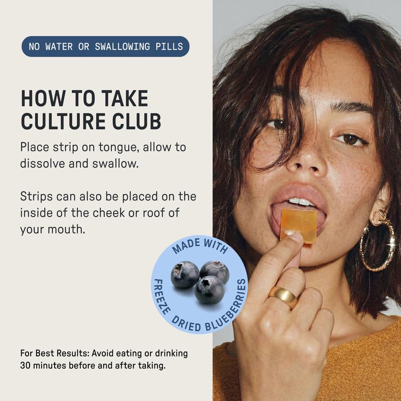 Culture Club – Rapid Dissolve Probiotics – Gut Health, Digestion & Regularity Support (30 Strips)