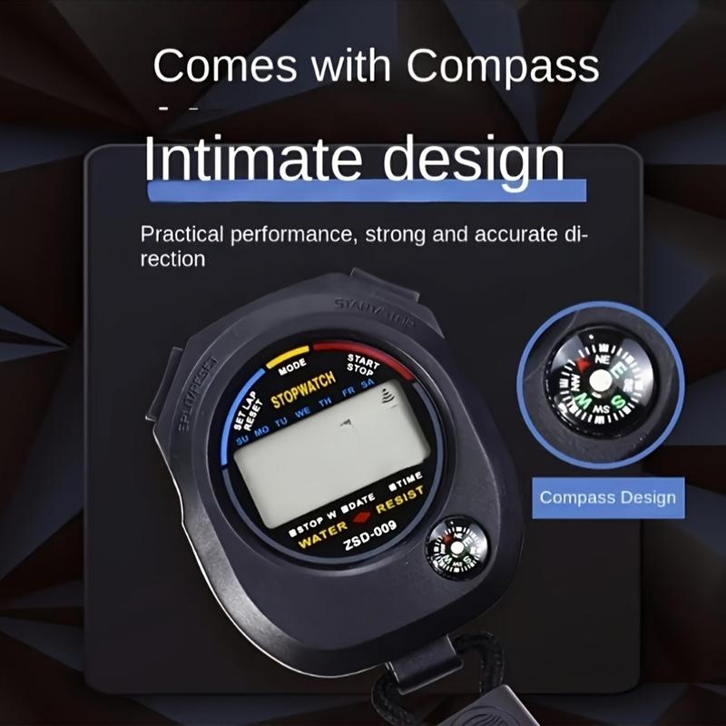 Multi-Function Electronic Digital Sport Stopwatch Timer, Large Display with Date Time and Alarm Function,Suitable for Sports Coaches Fitness Coaches and Referees