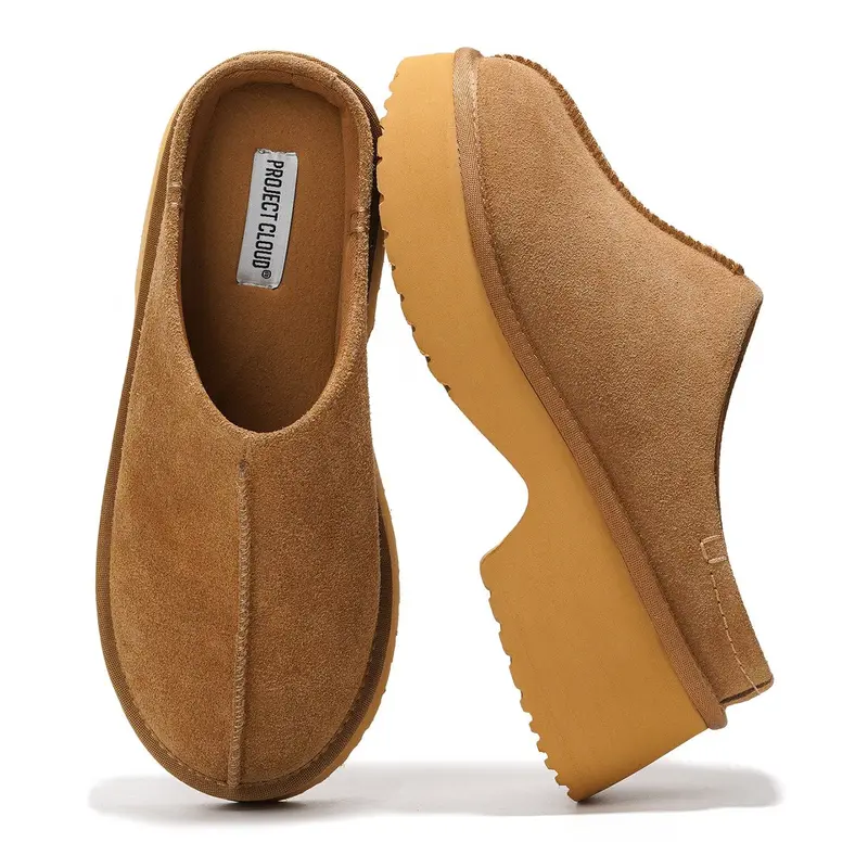 Project Cloud Women's | Genuine Suede Slip-on Mules for Women Lightweight Leather Clogs with Memory Foam Non-Slip Classic Design Walking Shoes Girl Footwear -Johnna