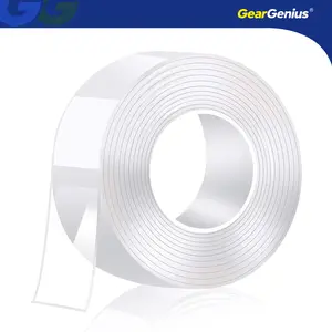 Nano Double Sided Tape-Transparent, Waterproof & Removable Adhesive Tape | 3M Length, Freely Cuttable | Strong Hold, Washable & Reusable, No Residue & Trace-Free | Ideal for Walls, Carpets, Floor Mats, Posters, Crafts, Packaging, Home, Office & School Use