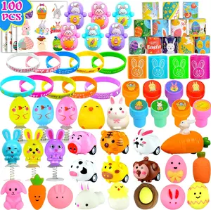 100 Pack Easter Egg Fillers & Basket Stuffers for Kids – Easter Egg Hunt Toys, Classroom Prizes & Easter Gift Goodie Bag Stuffers