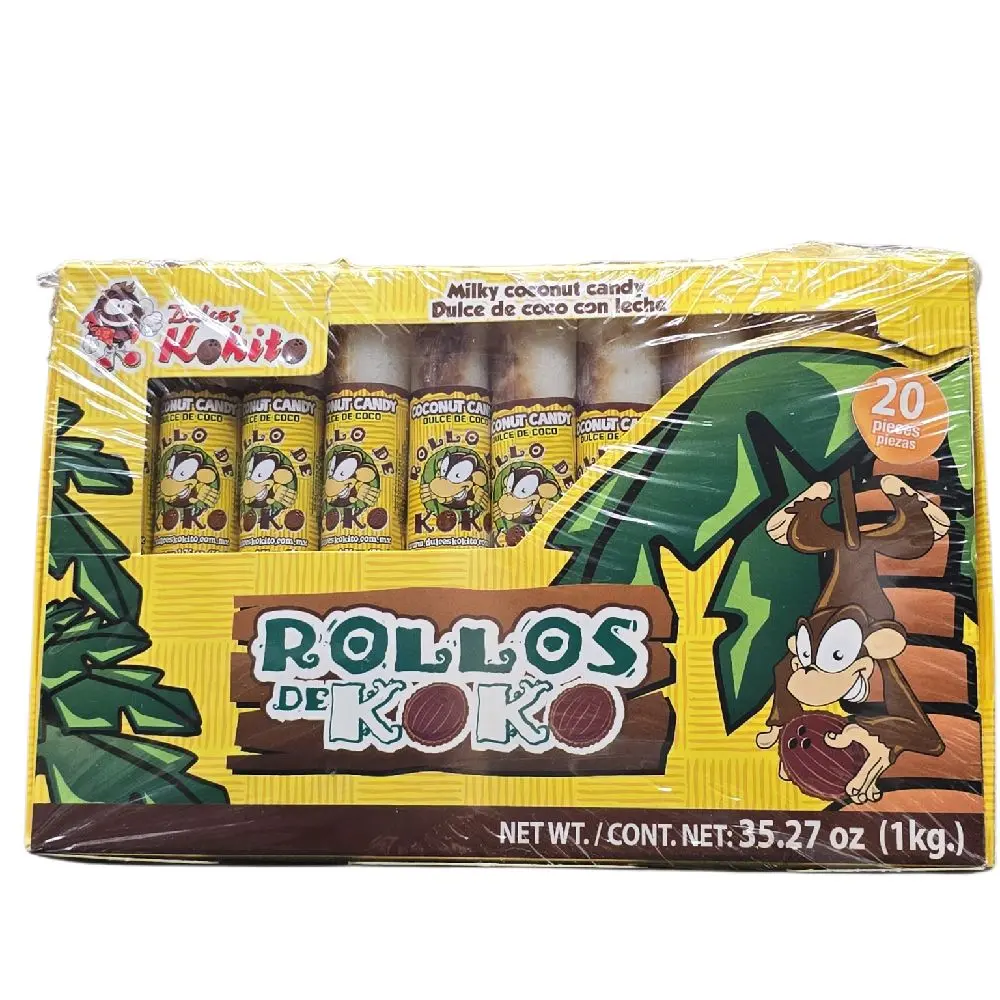 Rollos de Koko – Milky Coconut Candy Rolls (20 Pieces)