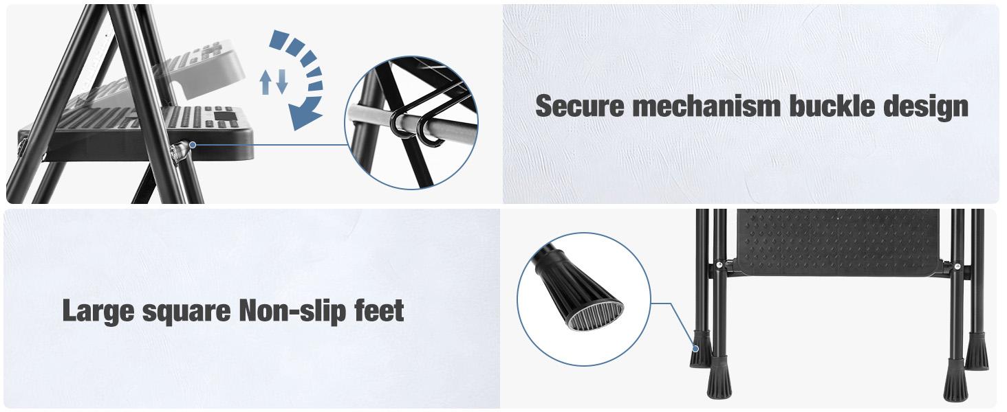 Telescoping Ladder - Lightweight Foldable Small Ladder for Kitchen and Home Use, Durable Folding Step Stools, Ideal Gift for Father