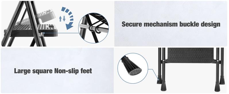 Telescoping Ladder - Lightweight Foldable Small Ladder for Kitchen and Home Use, Durable Folding Step Stools, Ideal Gift for Father