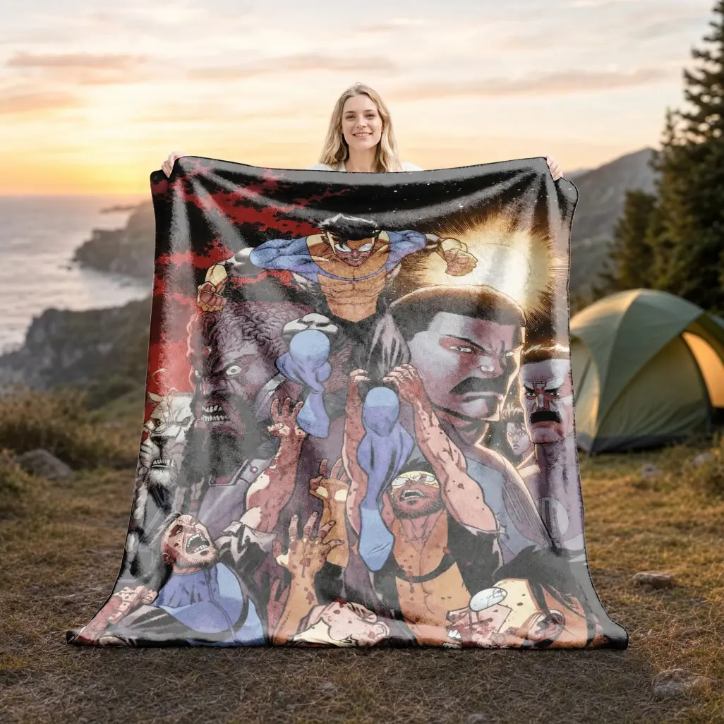 Invincible Cartoon Series Blanket – Soft, Lightweight, All-Season Throw for Bed, Sofa, Travel, or Office, Cozy Comfort, Perfect Gift for Christmas, Halloween, Birthday, and Kids & Adults