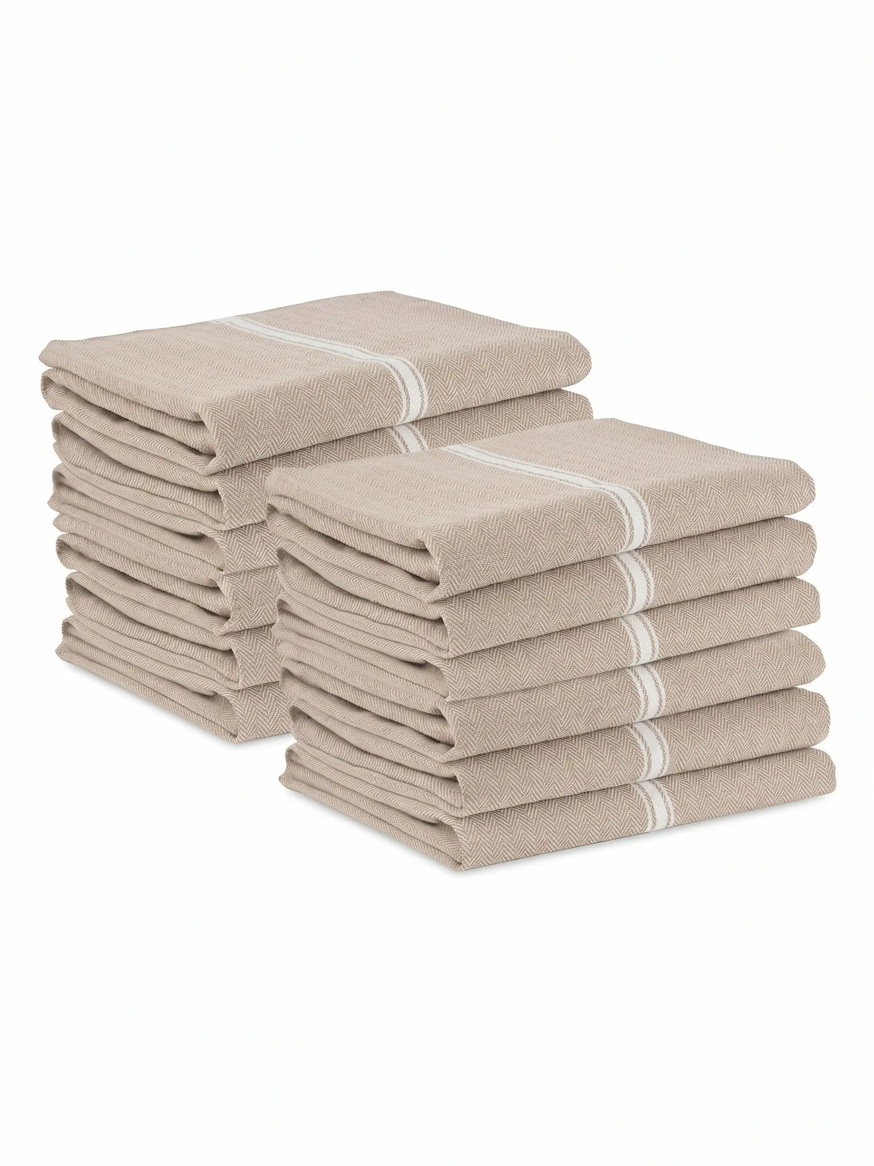 LANE LINEN 100% Pure Cotton Classic Stripe Kitchen Towels Set (14x25in, 48-Pack) - Fast Absorbency, Soft, Durable, Machine Washable, Dish+Hand+Napkin, Everyday Kitchen Cleanup, Chef Gift