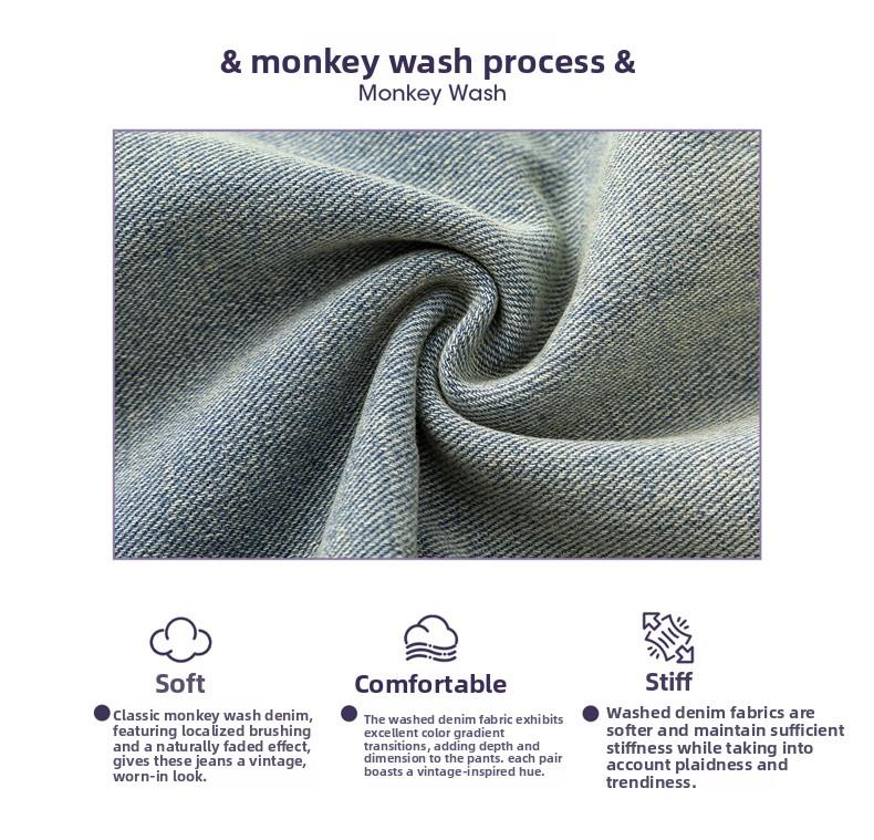 Men's Casual Wide-Leg Solid Color Jeans​ Featuring a loose fit, mid-rise waist, and regular length, these jeans are designed with a zipper closure. Suitable for year-round wear, they offer casual comfort for daily occasions.