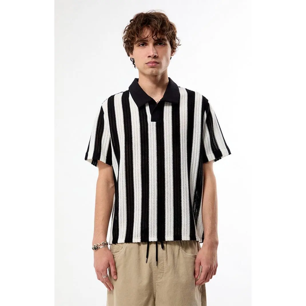 Pacsun Men's Shade Striped Knit Polo Shirt