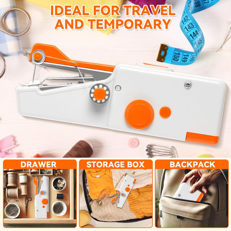 Viral Quick Fix! BSHAPPLUS Cordless Mini Handheld Sewing Machine for On-the-Go Repair (6PCS Kit)