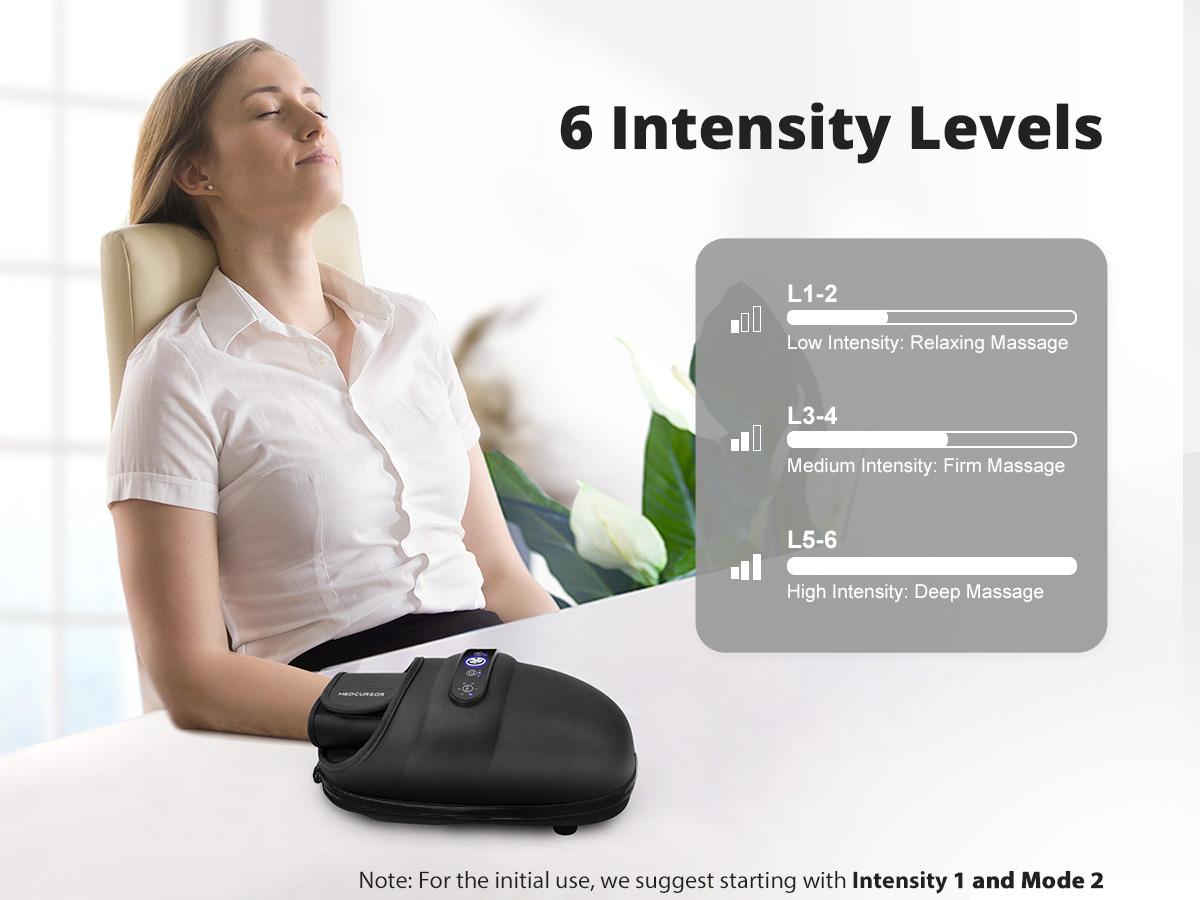 Medcursor Hand Massager Cordless with Heat for Hand Relax 6 Modes 6 Intensities 3 Timers Airbag Pressure Massage for Sensitive Skin Gifts for Women Men - Relaxing