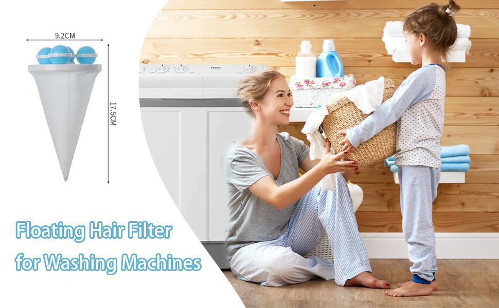 1 Pack Reusable Laundry Hair Filter - Magic Pet Hair Catcher & Lint Remover, Durable for Washing Machine Drain Protection Random color.