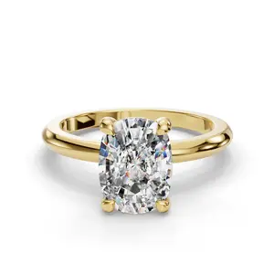 El Cushion Solitaire Engagement Ring