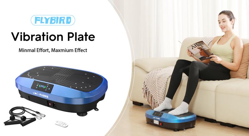 FLYBIRD Vibration Plate Exercise Machine, Lymphatic Drainage Machine, Whole Body Workout Vibration Platform w/ 2 Resistance Bands for Wellness and Fitness Vibration Plate #TikTokShopHolidayHaul #Christmasgift