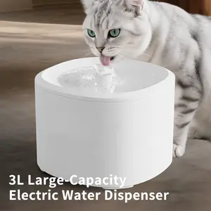 Cat Water Fountain Stainless Steel：74oz/3L Water Fountains for Cats Indoor, Cat Fountains for Drinking, Ultra-Quiet, Water Level Window, Pet Water Fountain - 2 Filters + 2 Sponges pump