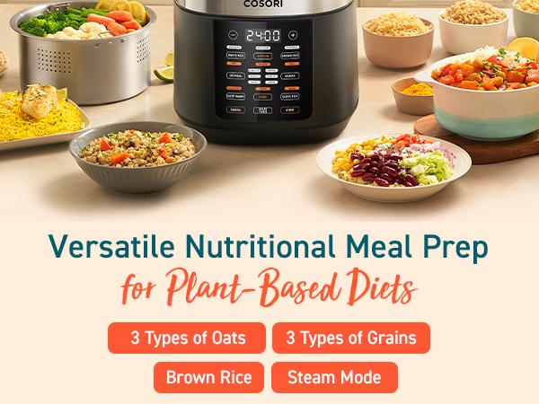 COSORI 18-in-1 Rice Cooker, Olla Arrocera Eléctrica 5-Qt: Slow Cook, Steam, 24H Warm, Fuzzy Logic, Nonstick Pot & 50 Recipes  Kitchen Appliances mothersdaygift