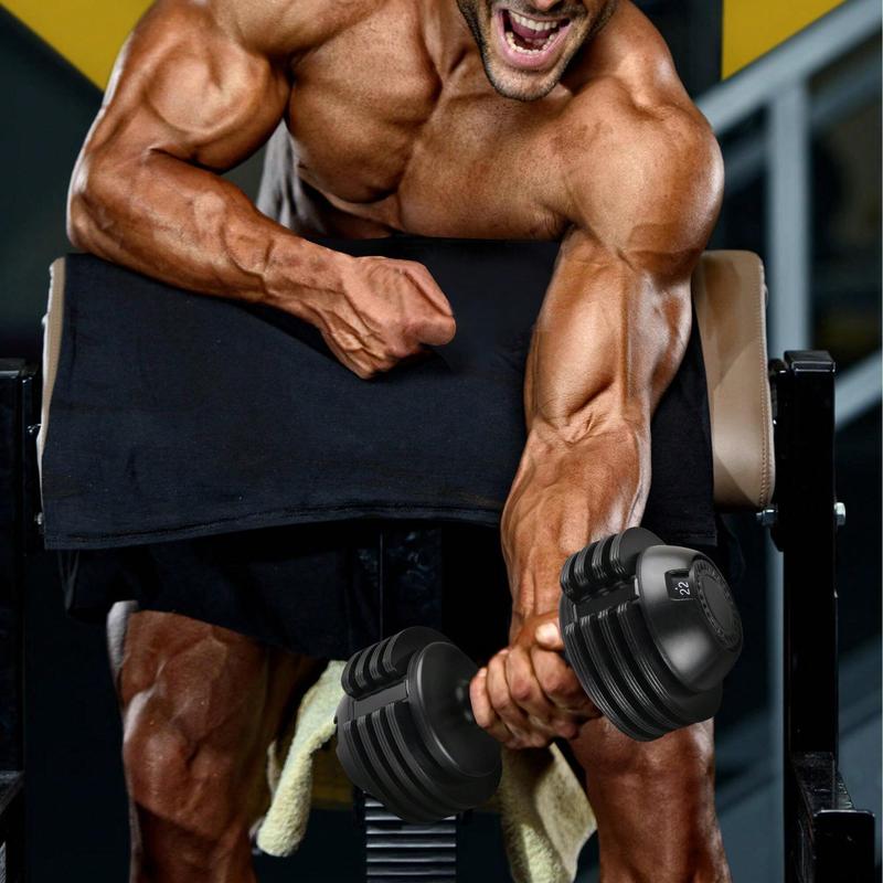 Hot selling styles  Adjustable Set 22LB Free Dumbbell Weight Adjustment And Anti Slip Handle Suitable For Full Body Family Gym Exercise Outdoor agility training