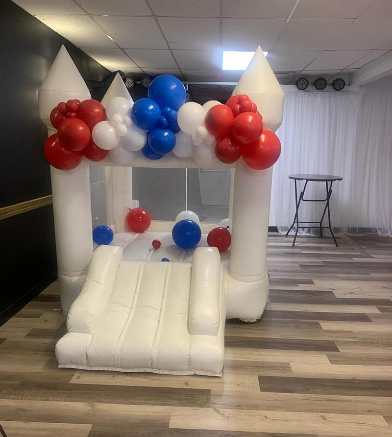 6FT Oxford Bouncy Castle Outdoor Inflatable Inflatable Halloween Christmas Decoration Jumping Castles Children Birthday Party Bounce House With Slide