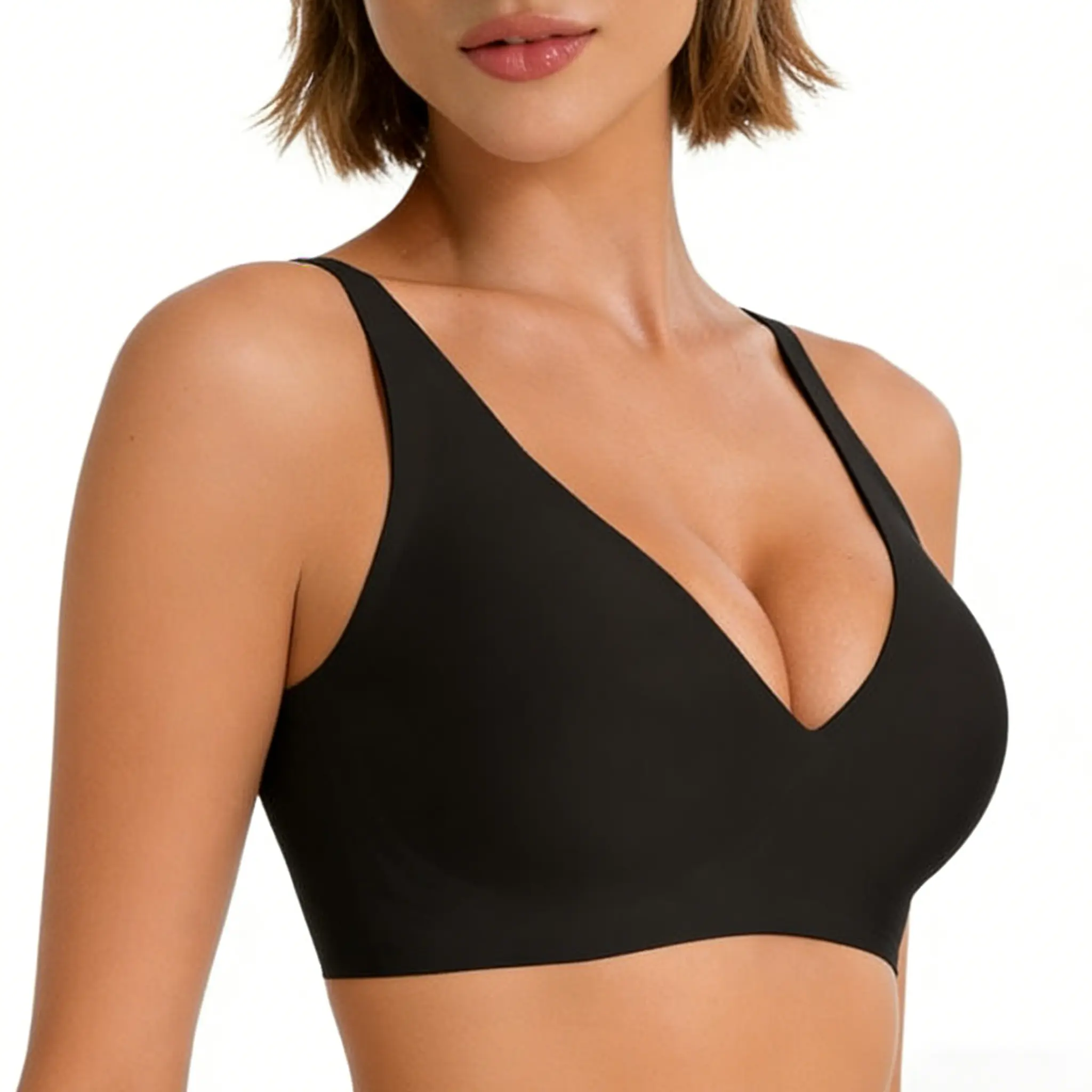 NOVIMA Ultra Soft Jelly Wireless Push Up  Lightweight Minimal Style Comfort Everyday Wear, No Underwire Anti-Sagging Lift  second skin push-up bra