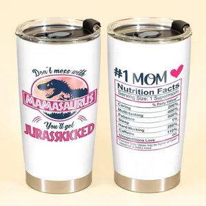Gifts for Mom, Wife, or Mama, 20oz 30oz Mamasaurus Tumbler, Don’t Mess With Mamasaurus Design, Birthday or Mother’s Day Gift from Daughter, Son, or Kids, Funny and Thoughtful Gift for Mommy