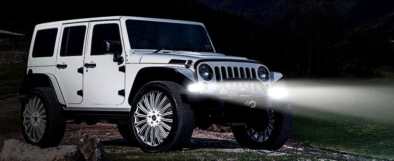 NAOEVO 7 Inch LED Light Bar 240W 24,000LM Offroad Fog/Driving Lights with 2 Leads Wiring Harness Kit, Spot Flood Combo Beam, 2-Pack (White)