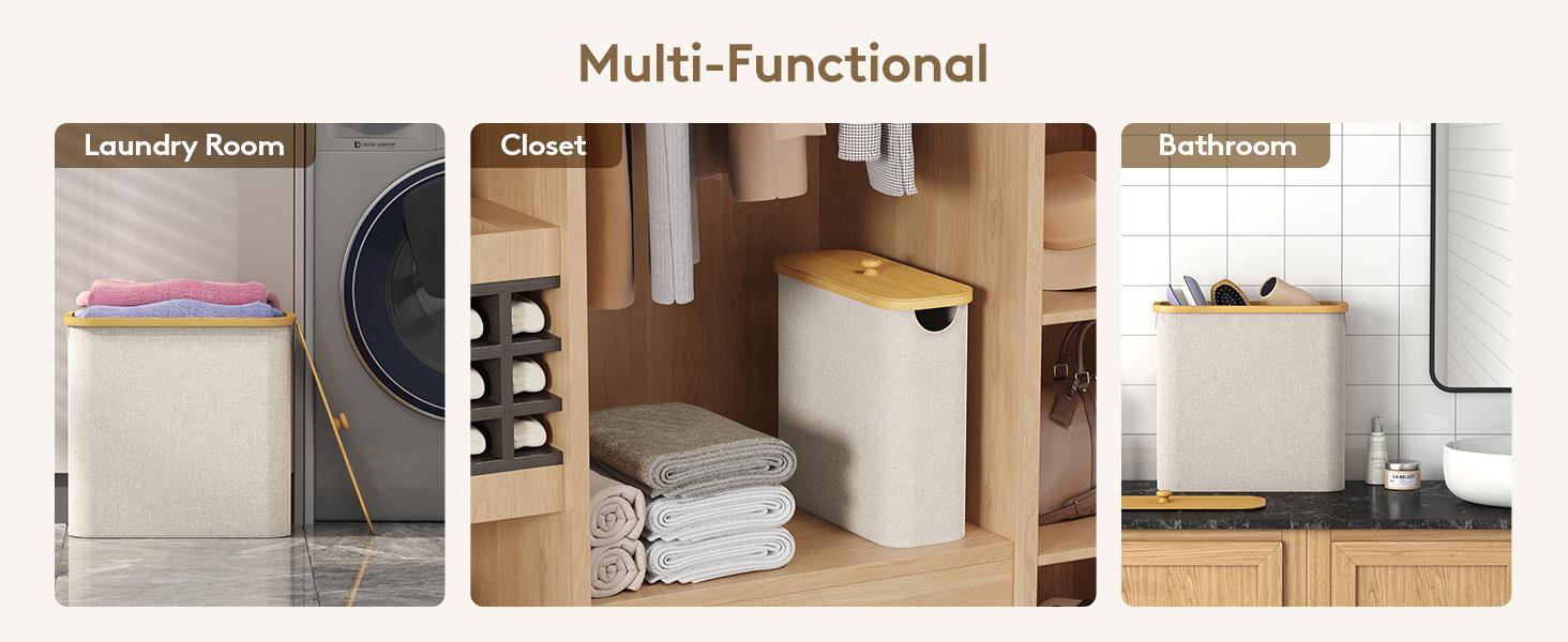 Lifewit Toilet Paper Storage Basket with Lid & Handle, 20L/30L Capacity, Bamboo Design, Removable Lid, Multi-Functional Bathroom Organizer Lifewit Toilet Paper Storage Basket with Lid & Handle, 20L/30L Capacity, Bamboo Design, Removable Lid, Multi-Functional Bathroom Organizer