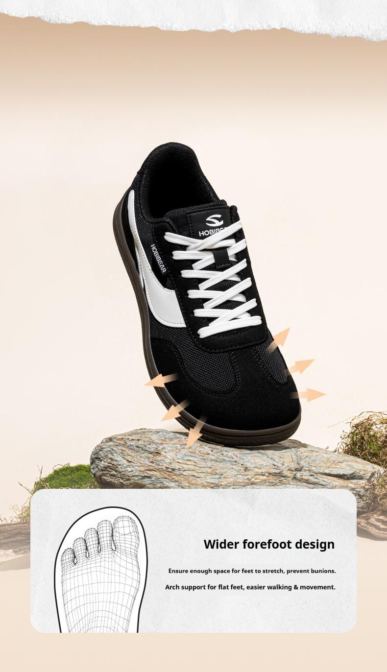 HOBIBEAR Barefoot Shoes for Women Men Zero Drop Sole Wide Toe Box Walking Sneakers