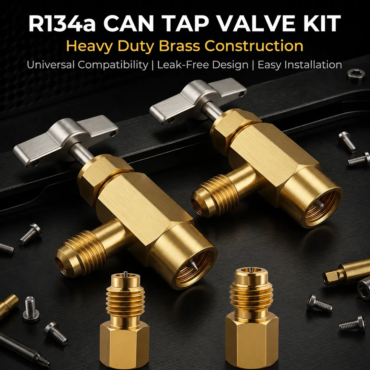 2 PCS R134a Air Conditioner A/C Refill Refrierant Dispensin Tap Valve Bottle Opener Adapter Refuelin Conditionin Kit Fit for Home Air Conditionin Automotive Air Conditionin Refrierant Charin