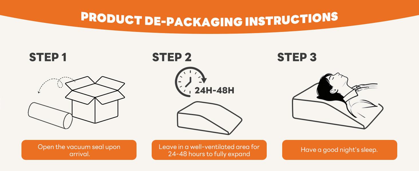 Wedge Pillow, Body Pillow for Sleep Apnea, Neck Pain Relief, Post Surgery, Sleeping Comfort, Acid Reflux, Heartburn, Back Pain Relief and Snoring