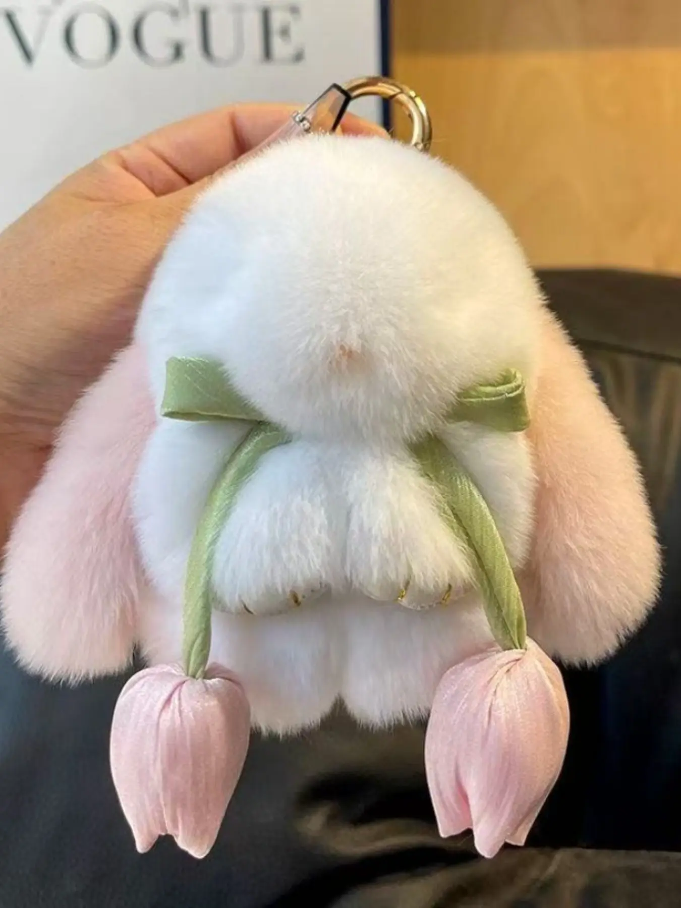 Plush Bunny Keychain, Cute Rabbit Bag Charm, Key Charms, Soft Textile Accessory, Perfect Gift Idea, Ideal for Daily Use & Gifts, Cozy and Cuddly Feel
