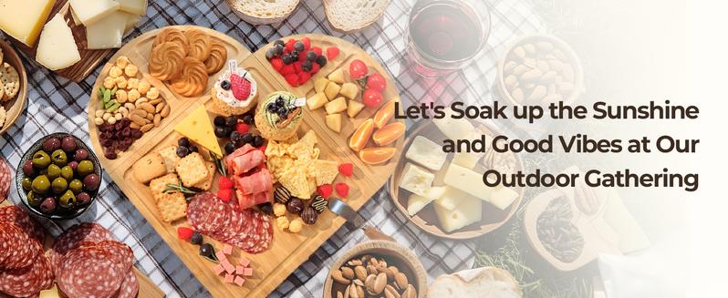 【NewYear2026】Party-Ready Charcuterie Board|Features Magnetic Modular Design Easily Creates Heart, Circle & Square Layouts|Perfect for Gatherings, Picnics,Valentine’s Day Gift