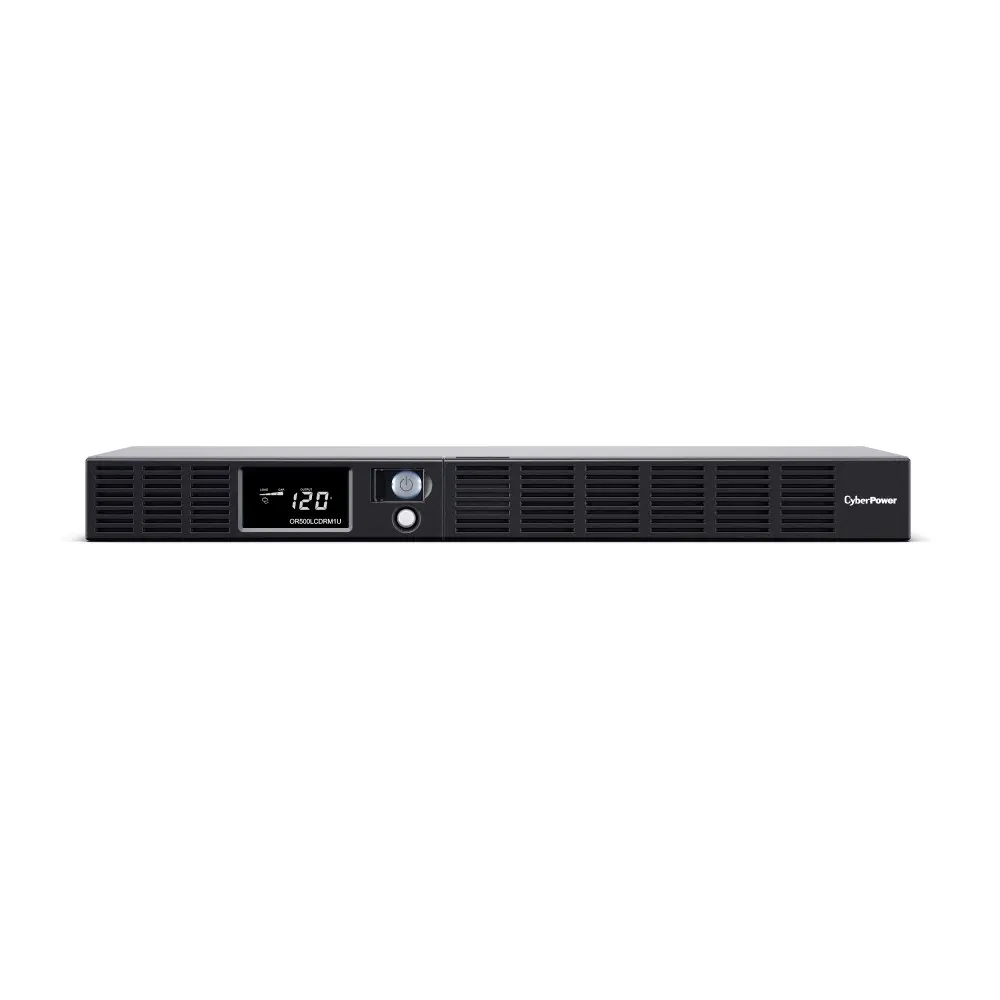 CyberPower OR500LCDRM1U Smart App LCD UPS Battery Backup and Surge Protector, 500VA/300W, 6 Outlets, AVR, 1U Rackmount, UL Certified