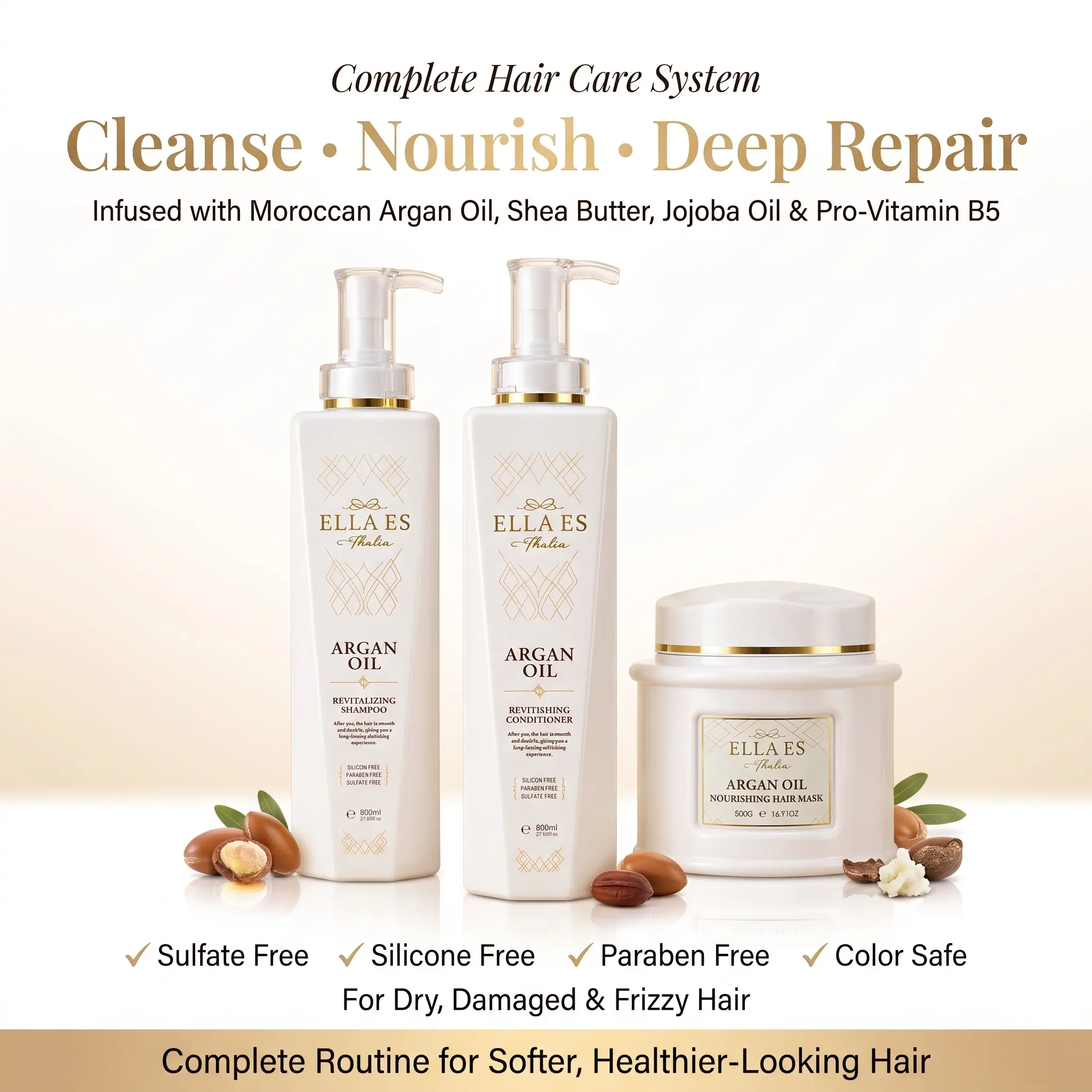 Complete Hair Care System | Shampoo, Conditioner & Hair Mask