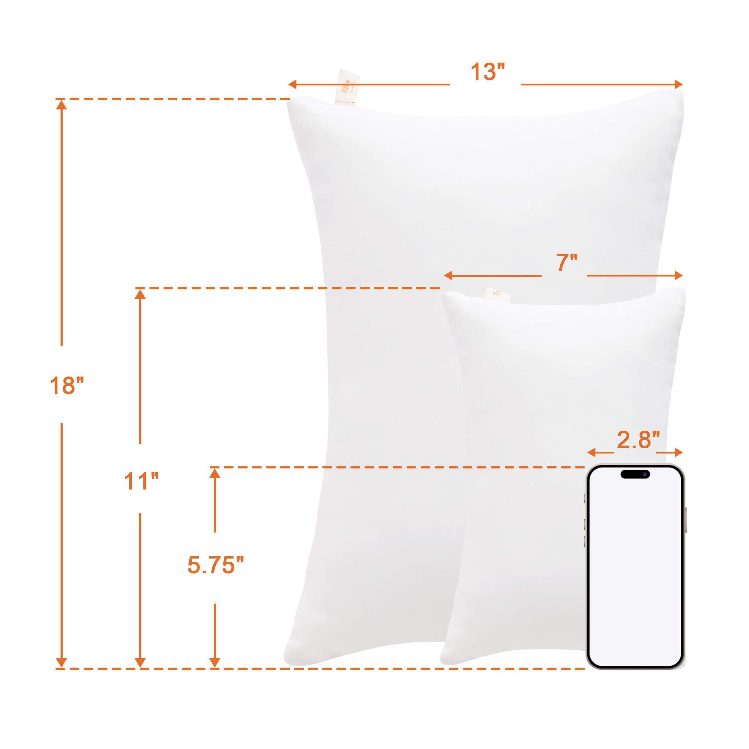 Bedsum Soft Tiny Pillows, Down Alternative Mini Pillow for Travel, Office, Bed, Pet - Small Microfiber Support Pillow for Neck, Knee, Lumbar, Wrist, Machine Washable, Christmas Gift, Travel Neck Cushion, Neck Pain Relief, 2‑Pack Value