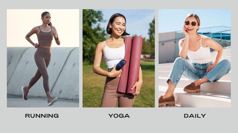 NORMOV 3-PACK Built-in Bra Tank Top Longline Sports Bra Scoop Neck U Back Workout Crop Top with One-Piece Bra Pads for Active Wear instant active charm geneva  glow corset  demujer Cropped Activewear Padded Supportive Seamless