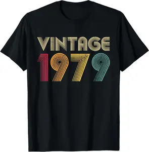 100%cotton 47th Birthday Gift Vintage 1979 Classic Men Women 47 Years T-Shirt
