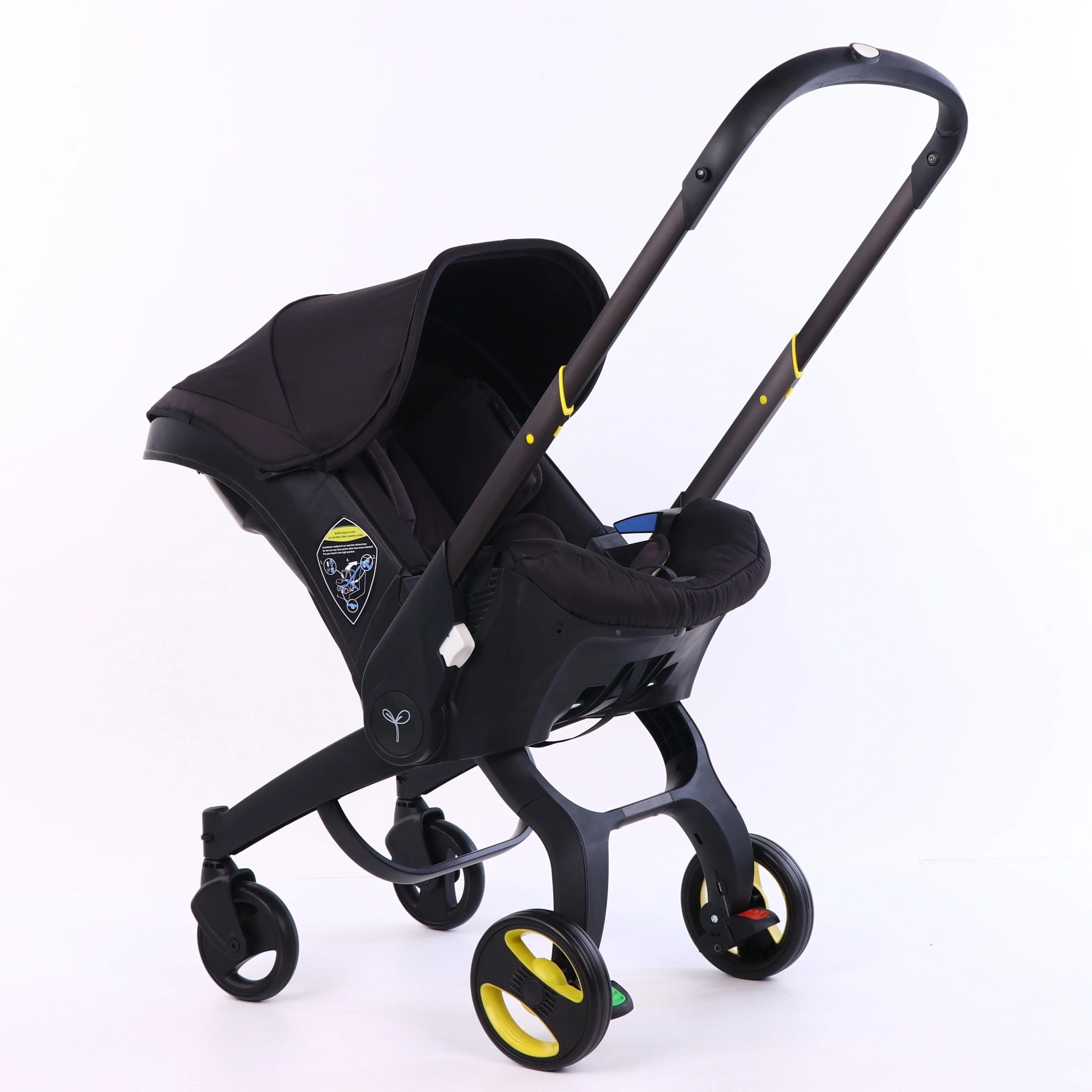 Foldable Infant Bassinet Stroller, 4-Wheeled Compact Stable Child-Safe Travel System, Seconds-Convertible Seat for Newborns, Portable Buggy (No Latch Base, No Chest Clip) | Baby Travel Gear, Foldable Stroller Infant, Newborn Baby, Compact Stroller