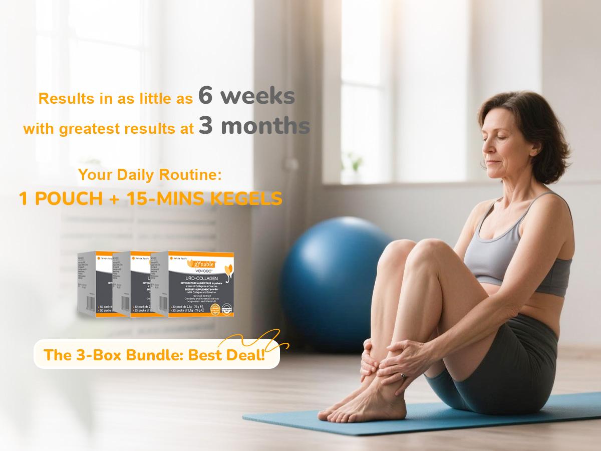 Gynable Uro-Collagen for Postpartum Recovery Supports Pelvic Floor Strength, Black Cohosh for Hormone Balance, Vaginal Moisture Dryness Relief, Moistening,Tightening. Bladder Control ,30-Day Supply(with greatest results at 3 months)